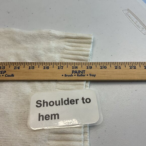 Anthropologie‎ Turtleneck Sweater Size S Ivory Pullover Short sleeve minimalist - Picture 8 of 9